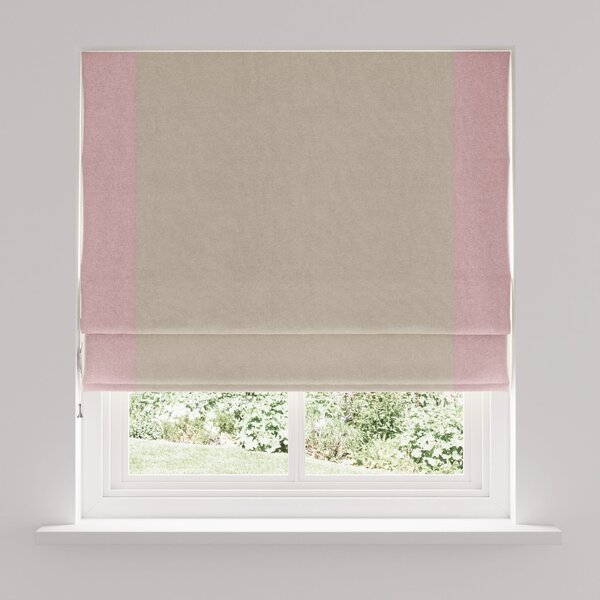 Luna Bordered Blush Blackout Roman Blind