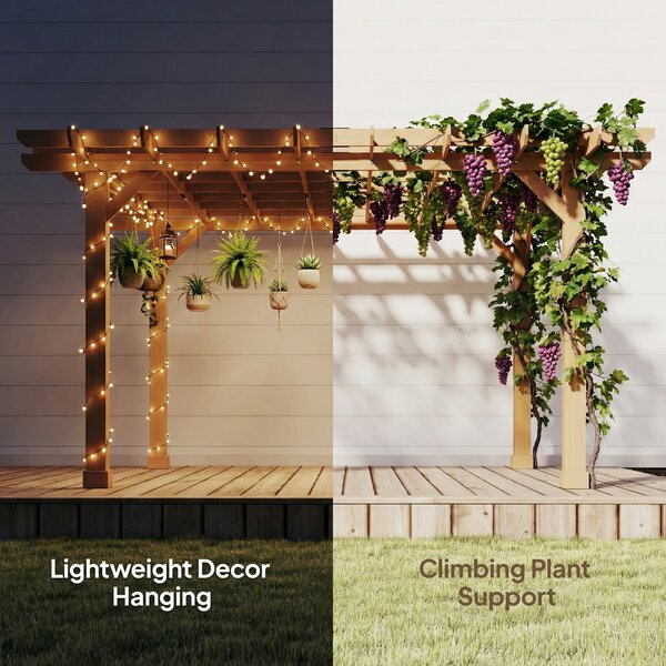 Outsunny 3.6x3.6m Wooden Garden Pergola Kit, Heavy-Duty Outdoor Grape Trellis Gazebo Arch, Stable Solid Wood Construction, Dark Brown Aosom UK