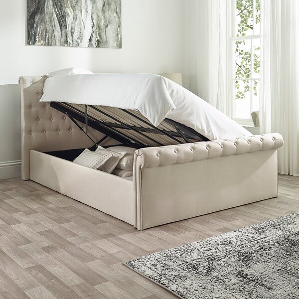 Chesterfield Linen Ottoman Bed Frame