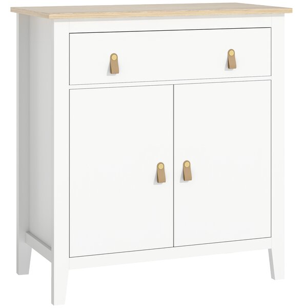 HOMCOM Farmhouse Style Sideboard - White