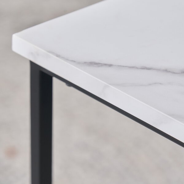 Soho Supper Side Table, White Marble