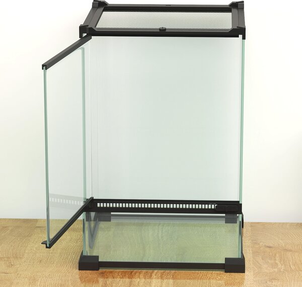 PawHut 12L Vivarium for Lizards, Frogs, Snakes & Tortoises, Anti-Escape Design, Ventilation, Safe & Spacious Habitat Aosom UK