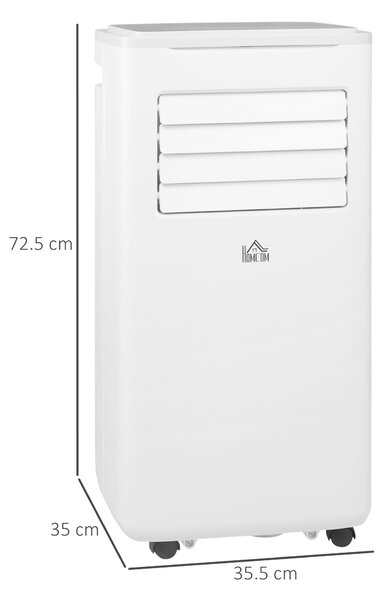 HOMCOM 9,000 BTU Portable Air Conditioner, Smart Home WiFi Compatible, Dehumidifier Cooling Fan for Room up to 20m², with Remote, LED Display White