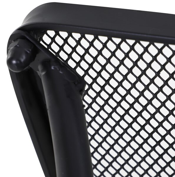 Outsunny Metal Square Outdoor Garden Bistro Table Black Aosom UK