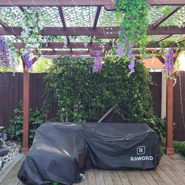 Outsunny 3.3 x 3.3(m) Wooden Pergola Kit, Graden Pergola Gazebo Grape Trellis with Stable Structure for Climbing Vines, Flowers