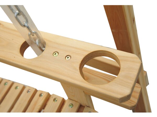 Outsunny 2-Seater Larch Wood Swing Chair Bench