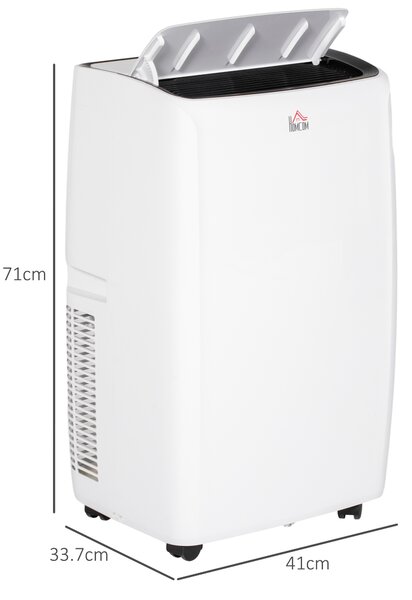HOMCOM 12,000 BTU Mobile Air Conditioner for Room up to 35m², with Dehumidifier, Sleep Mode, 24H Timer On/off, Wheels