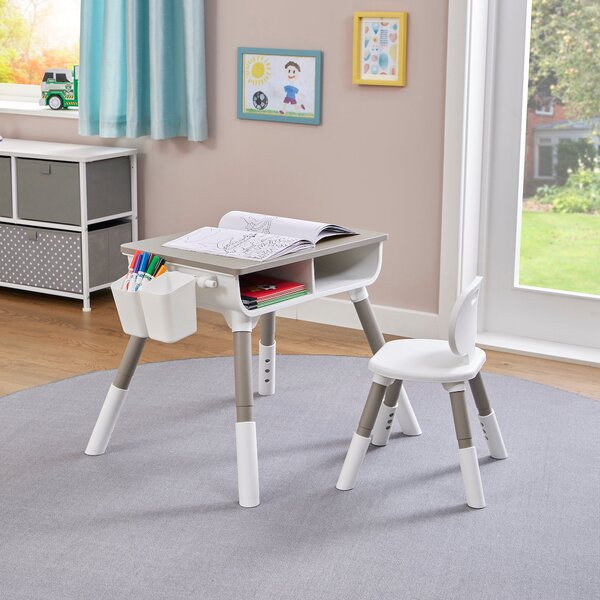 Liberty House Kids Height Adjustable Table And One Chair Set