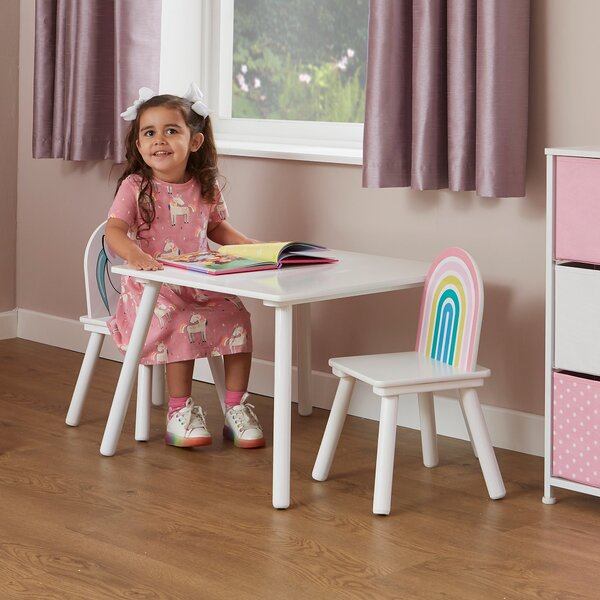 Liberty House Kids Unicorn Table And Two Chair Set