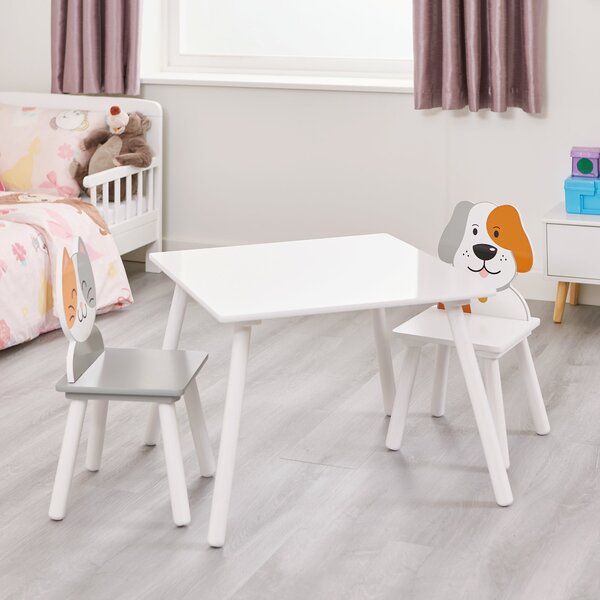 Liberty House Kids Cat And Dog Table And Two Chair Set