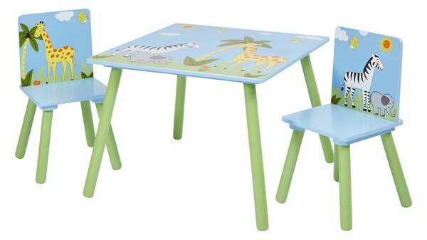 Liberty House Kids Safari Table And Two Chair Set