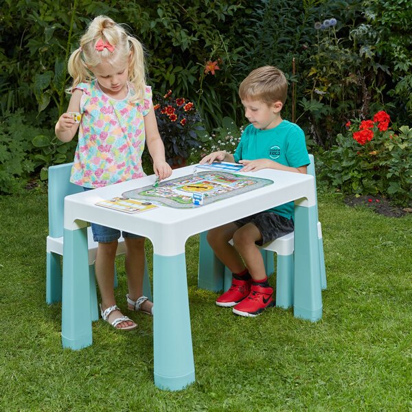 Liberty House Kids Height Adjustable Table And Two Chairs Set