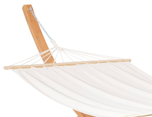 Outsunny Outdoor Garden Hammock with Wooden Stand Swing Hanging Bed for Patio White
