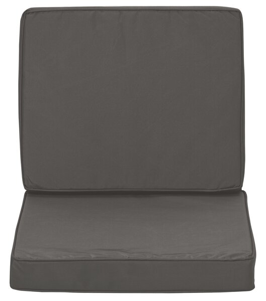 Outsunny Set of 2 Garden Seat and Back Cushion Set, Replacement Cushions for Outdoor Furniture w/ Seat Cushion & Back Cushion, Dark Grey Aosom UK