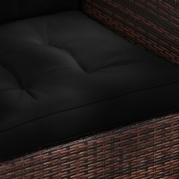 Outsunny Replacement Seat Cushions and Back Pillows, 4-Piece Patio Chair Cushion Set for Indoor or Outdoor Use, Black