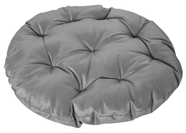 Outsunny 360° Swivel Rattan Papasan Moon Bowl Chair Round Lounge Garden Wicker Basket Seat with Padded Cushion Oversized for Outdoor Indoor, Grey