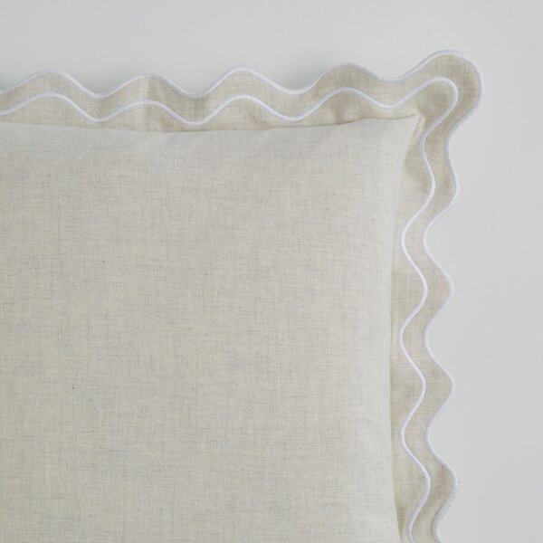 Scalloped Edge Square Cushion