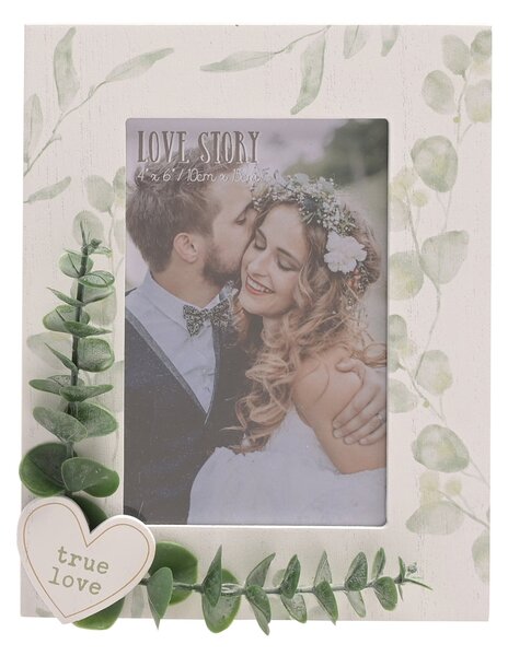 Love Story White True Love Leaves Photo Frame