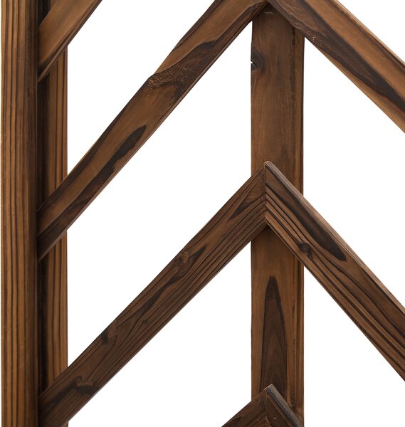 Outsunny Wooden Garden Arbor, Arch Trellis with Classic Countryside Style, Pergola Style Roof for Climbing Vines