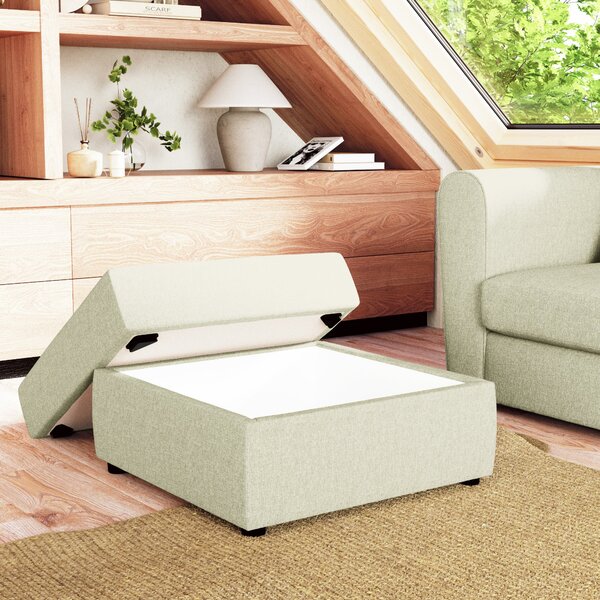 Square Soft Texture Storage Footstool