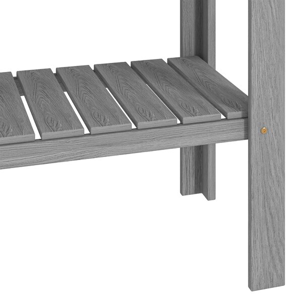 Outsunny Wooden Raised Garden Bed, Elevated Planter Box with Storage Shelf and Drainage Holes, Raised Planter with Legs, Grey
