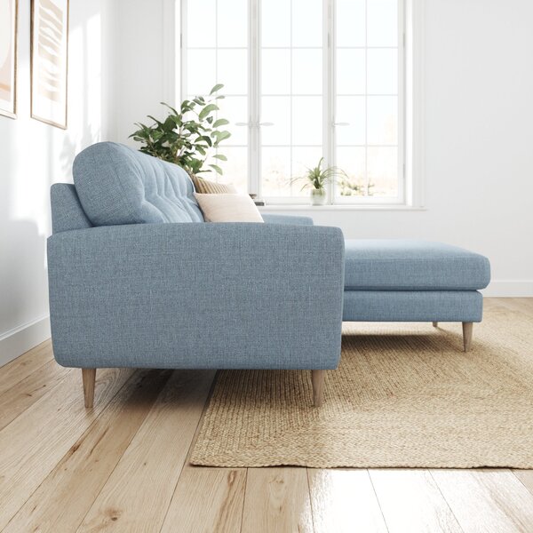 Sven Chunky Tonal Weave Reversible Corner Chaise Sofa