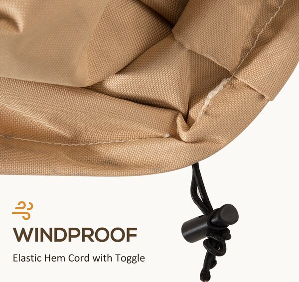 Outsunny Garden Furniture Covers Waterproof, 600D Oxford Outdoor Furniture Cover with 4 Air Vents, 275 x 208 x 78 cm, Beige