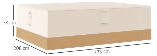 Outsunny Garden Furniture Covers Waterproof, 600D Oxford Outdoor Furniture Cover with 4 Air Vents, 275 x 208 x 78 cm, Beige