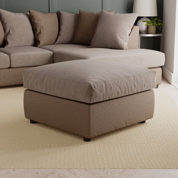 Blake Soft Faux Leather Combo Footstool