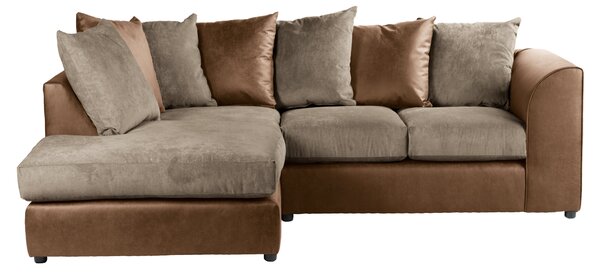 Blake Soft Faux Leather Combo Corner Sofa