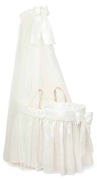 Clair de Lune Windsor Palm Moses Basket and Deluxe Drape With Stand