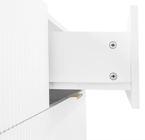Elegant Sideboard with Modern Design, Chest of Drawers and Storage Space, Cabinet for Space-Saving Room, 120L x 40W x 77H cm, White+Gold Aosom UK