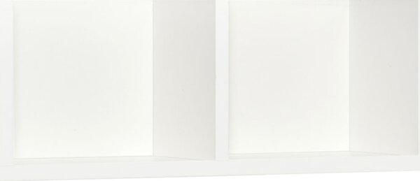 HOMCOM Wall Mount 84 CD / 56 DVD/Blu-ray/ Media Storage Rack 4 Cubes, Wooden Shelf Organiser Unit Bookcase Display, Set of 2, White