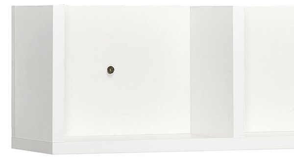 HOMCOM Wall Mount 84 CD / 56 DVD/Blu-ray/ Media Storage Rack 4 Cubes, Wooden Shelf Organiser Unit Bookcase Display, Set of 2, White