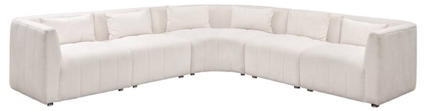 Essen Large Corner Sofa – Ivory Chenille