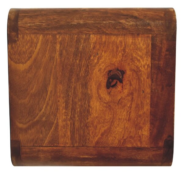 Solid Mango Wood Floating Mini Bedside with 2 Smooth-Gliding Drawers, Handcrafted Desk with Stain-based Finish, 25L x 30W x 25H cm, Brown Aosom UK