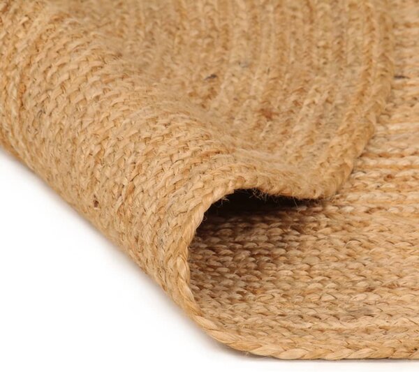 Area Rug Braided Jute 180 cm Round