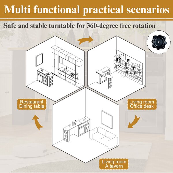 Extendable Bar Table with Storage Space, 360° Rotating Base, Snack Shelf, Bistro Table with Folding Drawers, 204L x 39W x 105H cm, Black Aosom UK