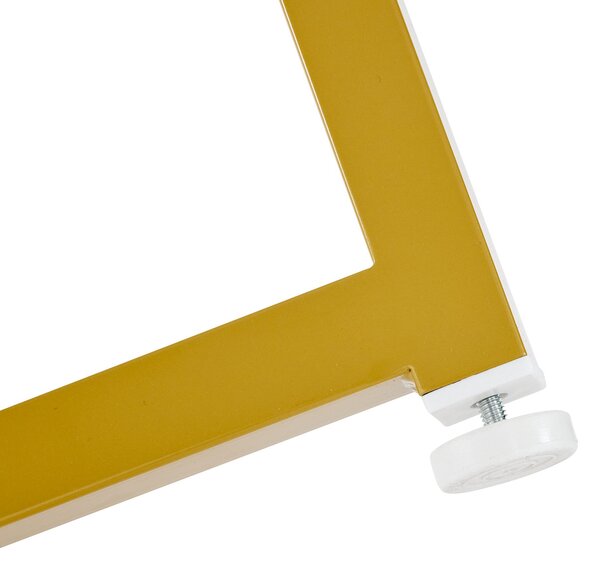 Dining Table and Chairs with 4 Velvet Chairs, MDF Top, Gold-Plated Iron Frame, Ideal for Living Room, 80L x 80W x 75H cm, White+Gold Aosom UK