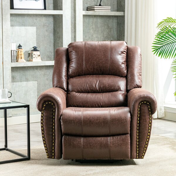 Large Power Lift Recliner Chair with Heating Massage Points, Heavy Duty Electric Recliner USB Port, Side Pockets, 104x106x102 cm, Brown Aosom UK