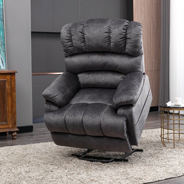Electric Power Lift Recliner Chair with Heating Massage Points, Vibration, USB Ports and Side Pockets for Elderly, 103x100x106 cm, Grey Aosom UK