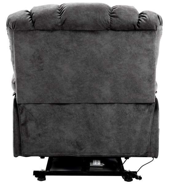 Electric Power Lift Recliner Chair with Heating Massage Points, Vibration, USB Ports and Side Pockets for Elderly, 103x100x106 cm, Grey Aosom UK