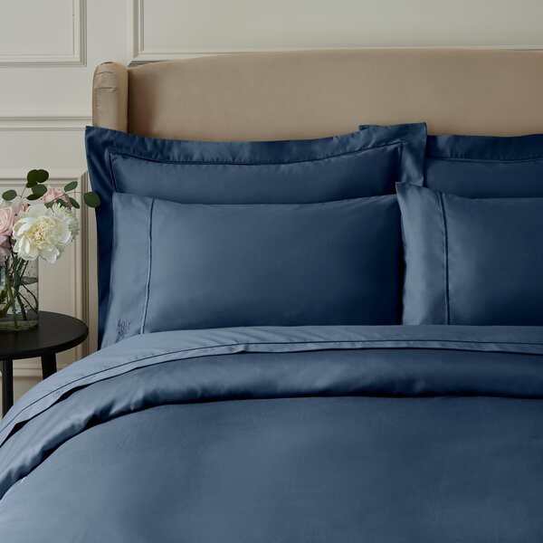 Dorma Egyptian Cotton Sateen 1000 Thread Count Standard Pillowcase Petrol (Blue)