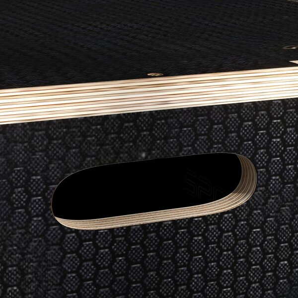SPORTNOW Multi-Faceted Jump Box, Wooden Step Up Box, for Home, Gym, Exercise, Black