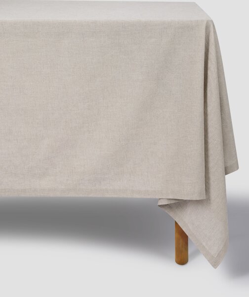 Oatmeal Linen Blend Tablecloth | Round | Piglet in Bed