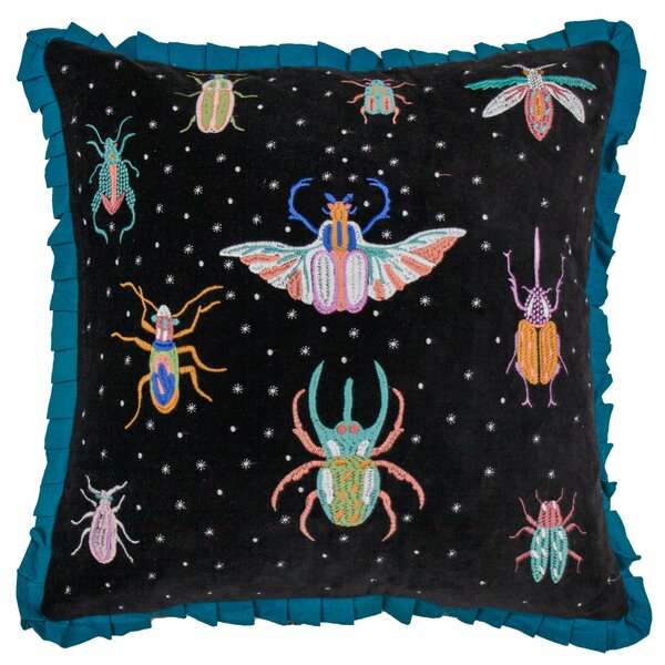 Darkling Beetles Frilled Square Cushion