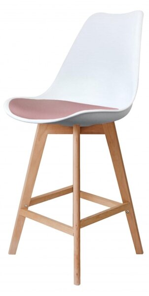 Fusion Living Soho White Plastic Bar Stool