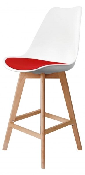 Fusion Living Soho White Plastic Bar Stool