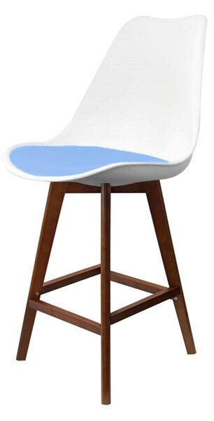 Fusion Living Soho White Plastic Bar Stool