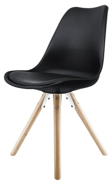 Fusion Living Soho Plastic Dining Chair with Pyramid Legs